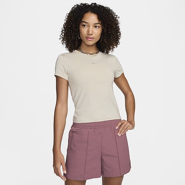 Donna Slim Marrone Girocollo. Nike CH